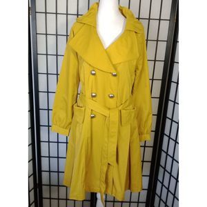 VERTIGO PARIS Women's Button Up Double Breasted Trench Coat Size Medium